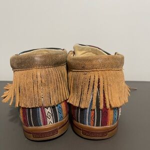 Twisted X Colorful Fringe Moccasins
